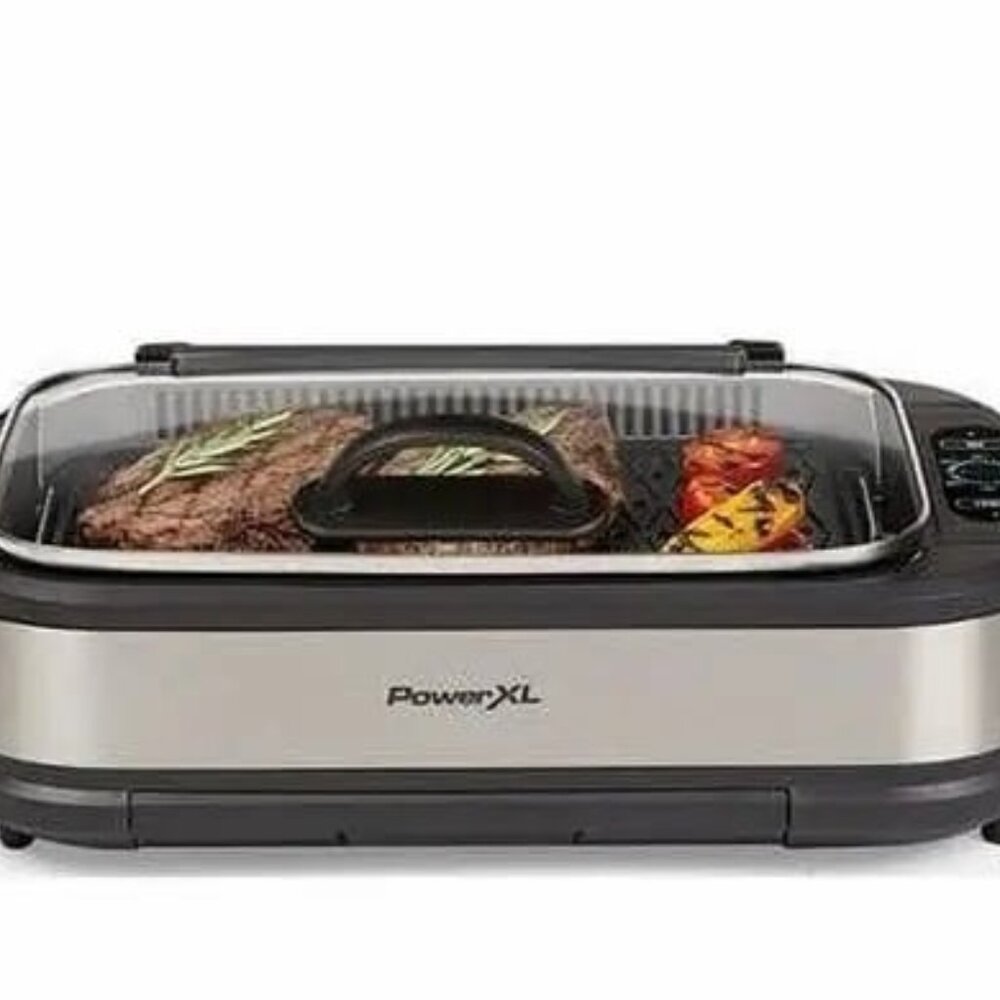 PowerXL Smokeless Grill with Tempered Glass Lid and Turbo Speed